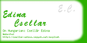 edina csellar business card
